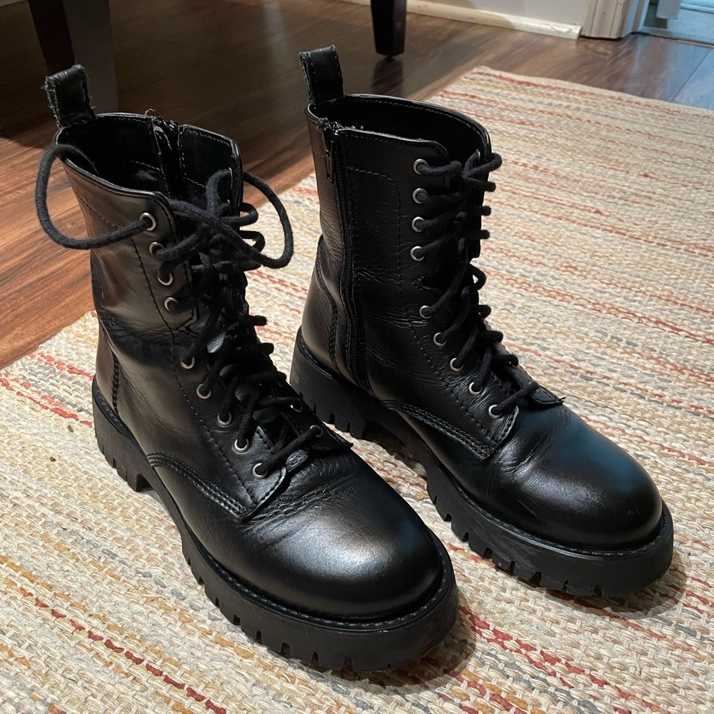 Leather boots